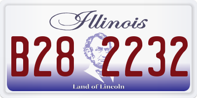 IL license plate B282232
