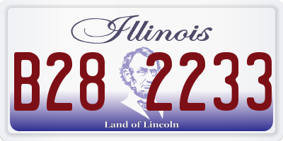 IL license plate B282233