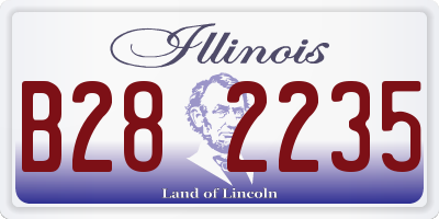 IL license plate B282235