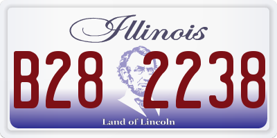 IL license plate B282238