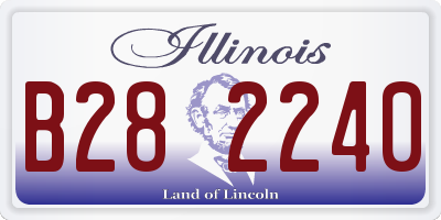 IL license plate B282240