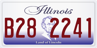 IL license plate B282241