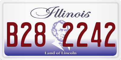 IL license plate B282242