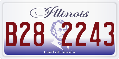 IL license plate B282243