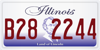 IL license plate B282244