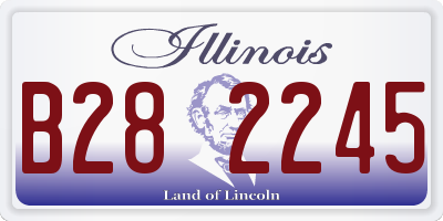 IL license plate B282245