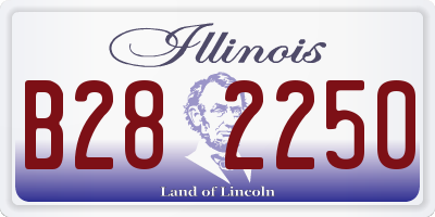 IL license plate B282250