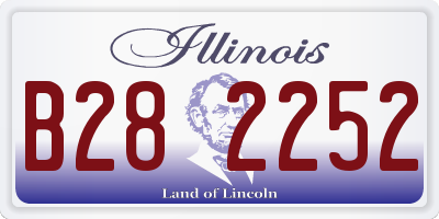 IL license plate B282252