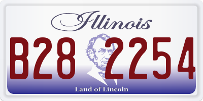 IL license plate B282254