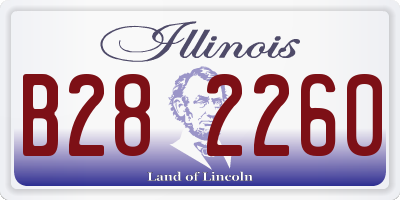 IL license plate B282260