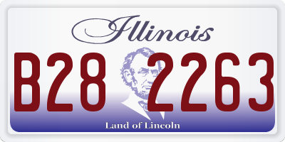 IL license plate B282263