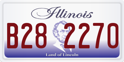 IL license plate B282270