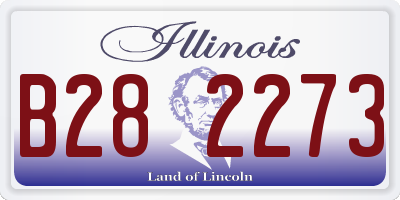 IL license plate B282273
