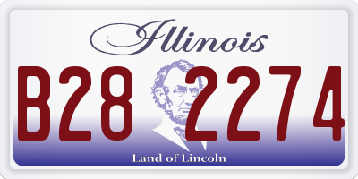 IL license plate B282274