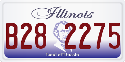 IL license plate B282275