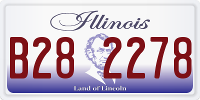 IL license plate B282278