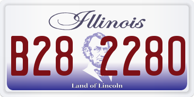 IL license plate B282280