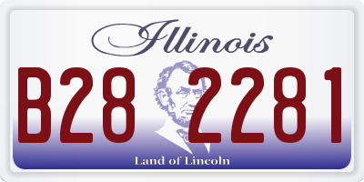 IL license plate B282281