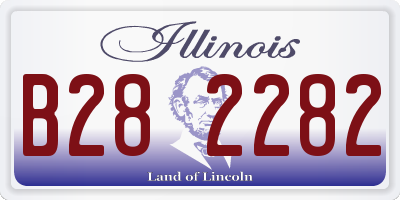 IL license plate B282282