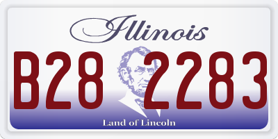 IL license plate B282283