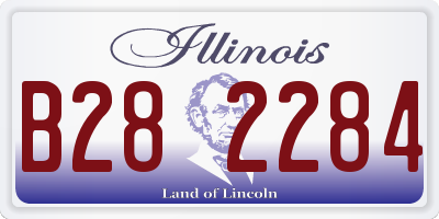 IL license plate B282284