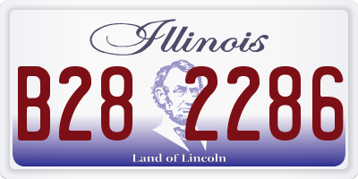 IL license plate B282286