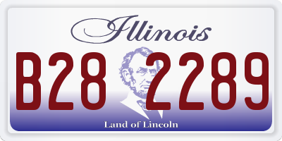 IL license plate B282289