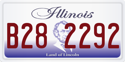 IL license plate B282292