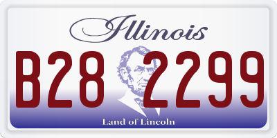 IL license plate B282299