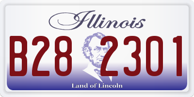 IL license plate B282301