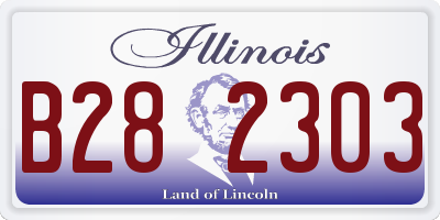 IL license plate B282303