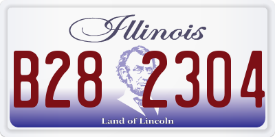IL license plate B282304