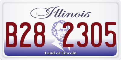 IL license plate B282305