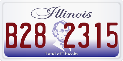IL license plate B282315