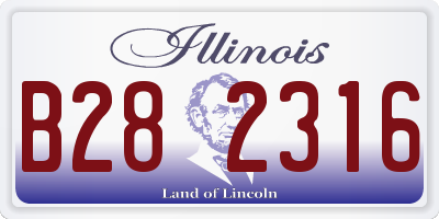IL license plate B282316