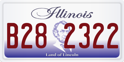 IL license plate B282322