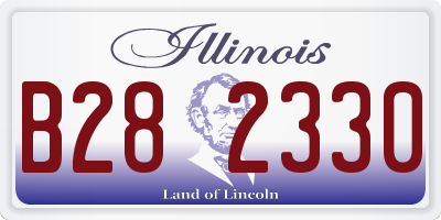 IL license plate B282330