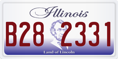 IL license plate B282331