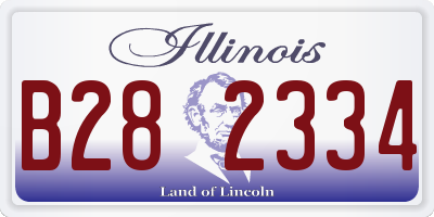 IL license plate B282334