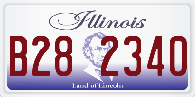 IL license plate B282340
