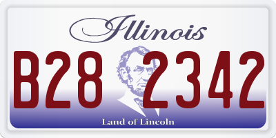 IL license plate B282342