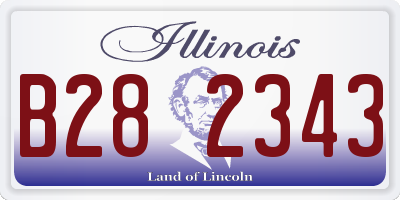 IL license plate B282343