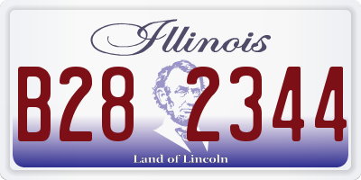 IL license plate B282344