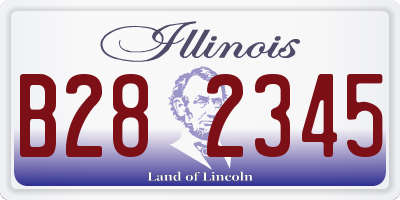 IL license plate B282345