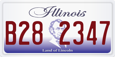 IL license plate B282347