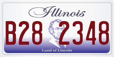 IL license plate B282348
