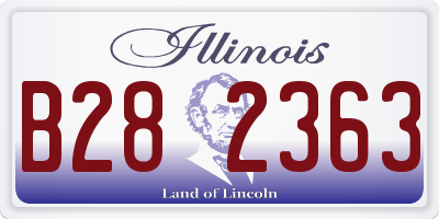 IL license plate B282363
