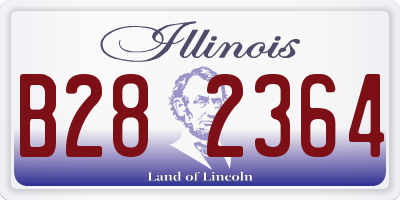 IL license plate B282364