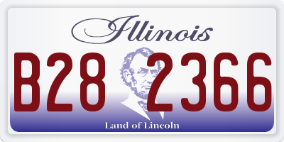 IL license plate B282366