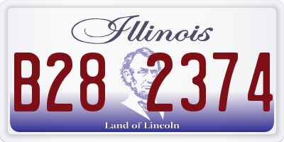 IL license plate B282374